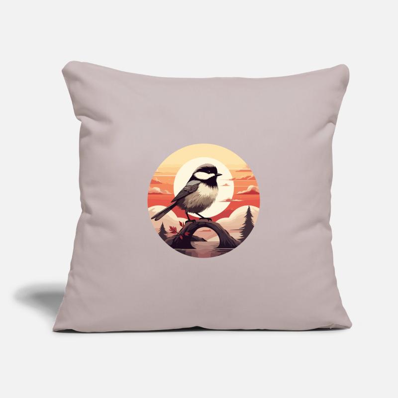 Chickadee bird Sofa pillowcase 17,3'' x 17,3'' (45 x 45 cm)