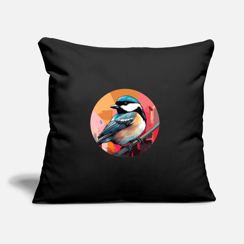 Chickadee bird Sofa pillowcase 17,3'' x 17,3'' (45 x 45 cm)