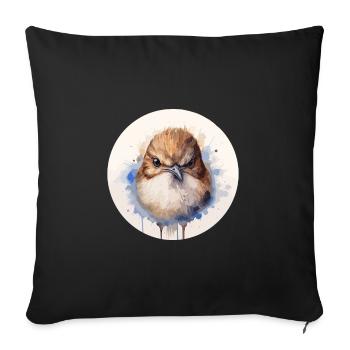 Troglodyte - Housse de coussin décorative 45 x 45 cm - noir - Devant