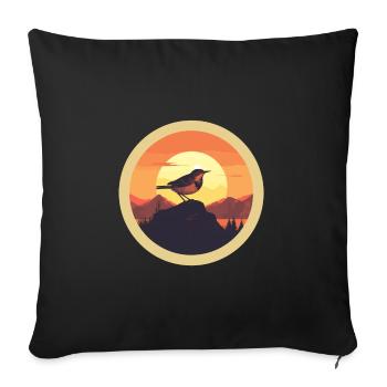 Troglodyte - Housse de coussin décorative 45 x 45 cm - noir - Devant