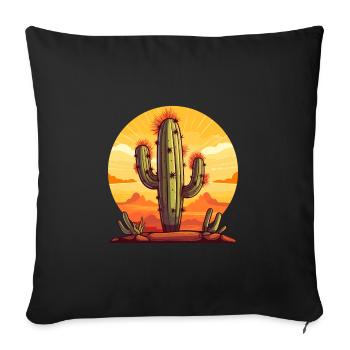 Cactus - Sofa pillowcase 17,3'' x 17,3'' (45 x 45 cm) - black - Front