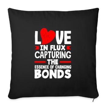 Love in Flux Capturing the Essence of Changing - Sofakissenbezug 45 x 45 cm - Schwarz - Vorne