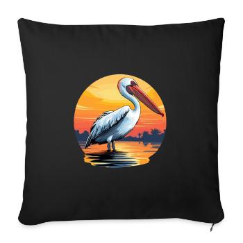 Pelican - Sofa pillowcase 17,3'' x 17,3'' (45 x 45 cm) - black - Front