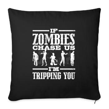 Zombie Lover Costume for Funny Halloween - Sofa pillowcase 17,3'' x 17,3'' (45 x 45 cm) - black - Front