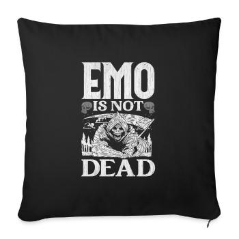 Emoticon Emo Is Not Dead Emocore Aesthetic - Sofa pillowcase 17,3'' x 17,3'' (45 x 45 cm) - black - Front