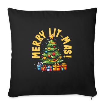 Merry Lit-mas DJ Xmas Hip Hop Rapper - Sofa pillowcase 17,3'' x 17,3'' (45 x 45 cm) - black - Front