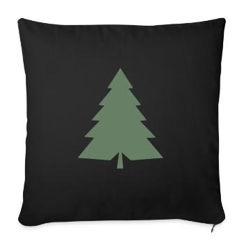 Green Christmas Tree Christmas Tree Silhouette - Sofa pillowcase 17,3'' x 17,3'' (45 x 45 cm) - black - Front