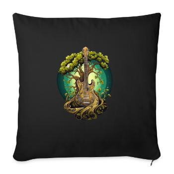 Tree Guitar Fusion Guitarist - Sofa pillowcase 17,3'' x 17,3'' (45 x 45 cm) - black - Front