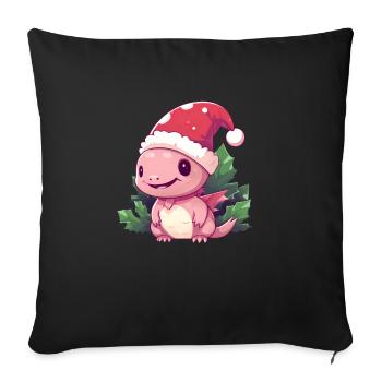 Noël Axolotl Gui - Housse de coussin décorative 45 x 45 cm - noir - Devant