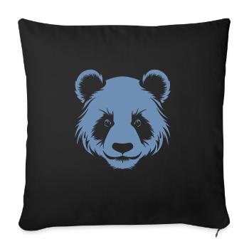 Panda Silhouette Head Portrait - Sofa pillowcase 17,3'' x 17,3'' (45 x 45 cm) - black - Front