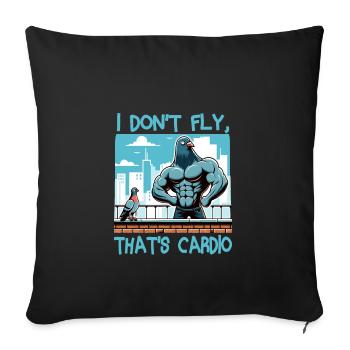 Pigeon Workout Bodybuilding Fitness Gym Muscle - Sofa pillowcase 17,3'' x 17,3'' (45 x 45 cm) - black - Front