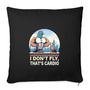 Pigeon Workout Bodybuilding Fitness Gym Muscle - Sofakissenbezug 45 x 45 cm - Schwarz - Vorne