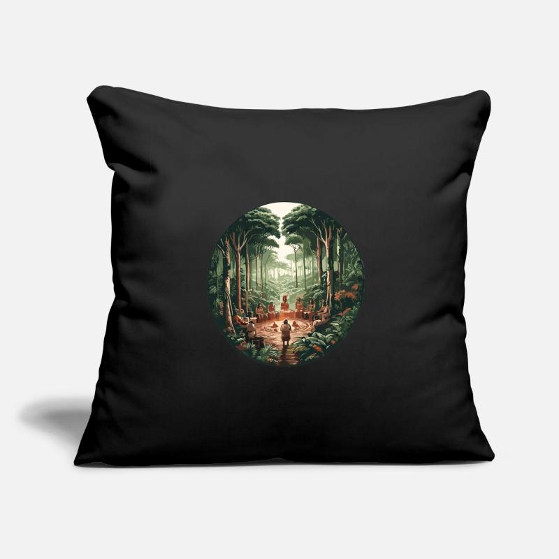 Rainforest Ayahuasca Ceremony Sofa pillowcase 17,3'' x 17,3'' (45 x 45 cm)