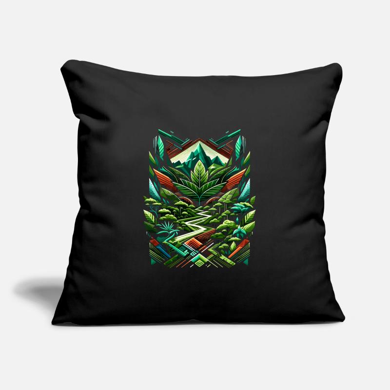Abstract Ayahuasca Rainforest Sofa pillowcase 17,3'' x 17,3'' (45 x 45 cm)