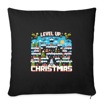 Level Up This Christmas Gamer Controller Holiday - Sofa pillowcase 17,3'' x 17,3'' (45 x 45 cm) - black - Front