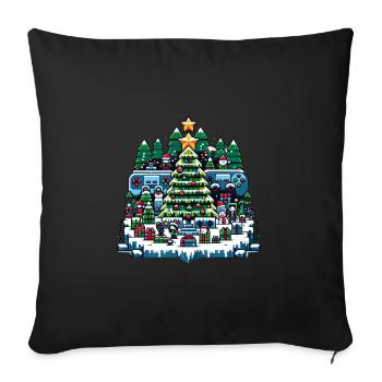 Christmas LAN Party Gamer Festive Gaming Holiday - Sofa pillowcase 17,3'' x 17,3'' (45 x 45 cm) - black - Front