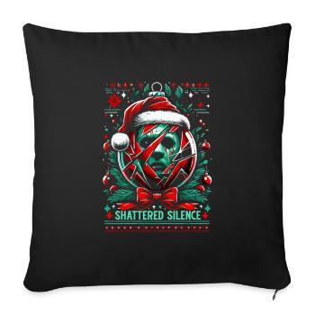 Shattered Silence Christmas Ball Horror Slasher - Sofa pillowcase 17,3'' x 17,3'' (45 x 45 cm) - black - Front