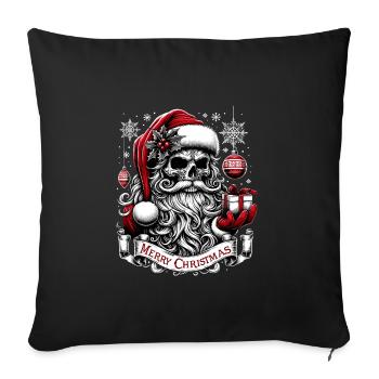 Merry Christmas Creepy Goth Santa Pajama - Sofa pillowcase 17,3'' x 17,3'' (45 x 45 cm) - black - Front