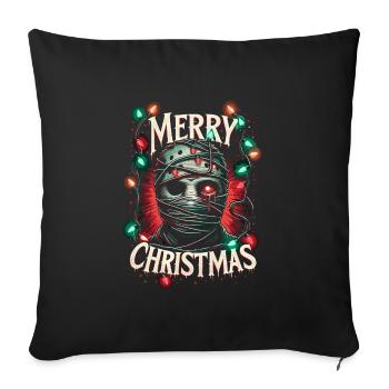 Merry Christmas Festive Slasher Candy Cane Menace - Sofa pillowcase 17,3'' x 17,3'' (45 x 45 cm) - black - Front