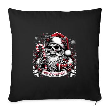 Merry Christmas Creepy Goth Santa Pajama - Sofa pillowcase 17,3'' x 17,3'' (45 x 45 cm) - black - Front