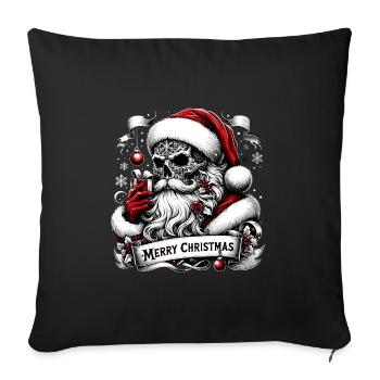 Merry Christmas Creepy Goth Santa Pajama - Sofa pillowcase 17,3'' x 17,3'' (45 x 45 cm) - black - Front
