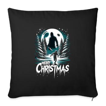 Merry Christmas Festive Slasher Candy Cane Menace - Sofa pillowcase 17,3'' x 17,3'' (45 x 45 cm) - black - Front