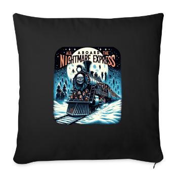 All Aboard The Nightmare Express Holiday Horror - Sofakissenbezug 45 x 45 cm - Schwarz - Vorne