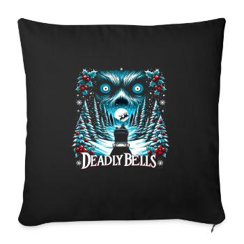 Deadly Bells - Menacing Sleigh Bells Christmas - Sofakissenbezug 45 x 45 cm - Schwarz - Vorne