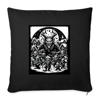 Démon de Noël de célébration de la nuit de Krampus - Housse de coussin décorative 45 x 45 cm - noir - Devant