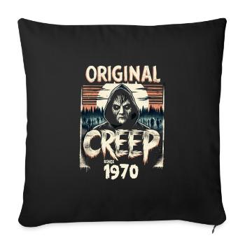 Vintage Creep Since 1970 - Retro Horror Birthday - Sofa pillowcase 17,3'' x 17,3'' (45 x 45 cm) - black - Front