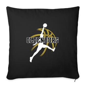 Oldenbourg, ma ville ! - Housse de coussin décorative 45 x 45 cm - noir - Devant