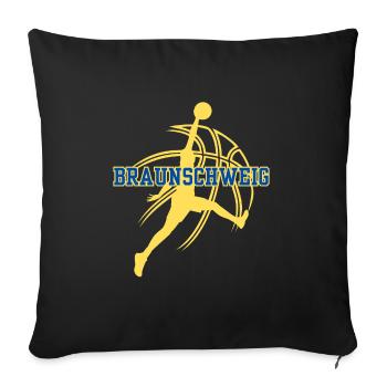 Brunswick, ma ville ! - Housse de coussin décorative 45 x 45 cm - noir - Devant