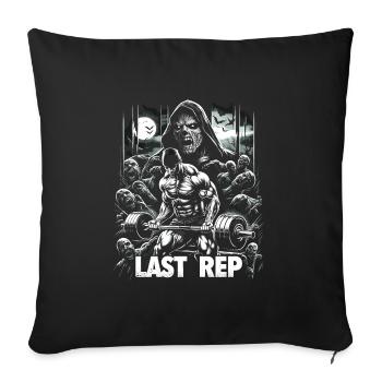 Dernier représentant Slasher Bodybuilding des années 80 - Housse de coussin décorative 45 x 45 cm - noir - Devant