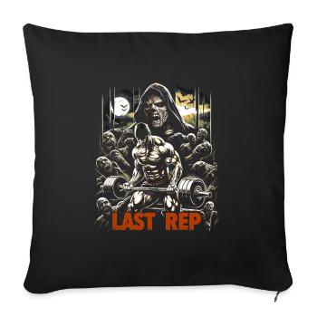 Dernier représentant Slasher Bodybuilding des années 80 - Housse de coussin décorative 45 x 45 cm - noir - Devant