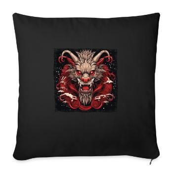 Chinese New Year Year of the Wooden Dragon - Sofa pillowcase 17,3'' x 17,3'' (45 x 45 cm) - black - Front