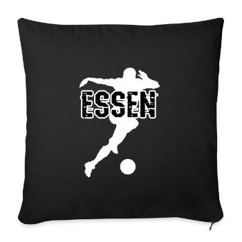 Food, my city! - Sofa pillowcase 17,3'' x 17,3'' (45 x 45 cm) - black - Front