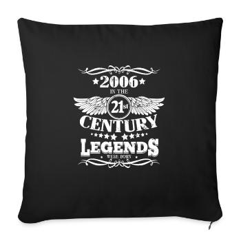 2006 Vintage 18th Birthday Legend - Sofa pillowcase 17,3'' x 17,3'' (45 x 45 cm) - black - Front