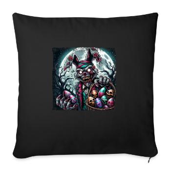 Easter Zombie Bunny Horror - Sofa pillowcase 17,3'' x 17,3'' (45 x 45 cm) - black - Front