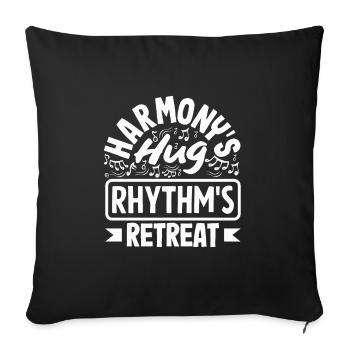 Emotional Zen Escape Relaxation Focus Music Lover - Sofa pillowcase 17,3'' x 17,3'' (45 x 45 cm) - black - Front