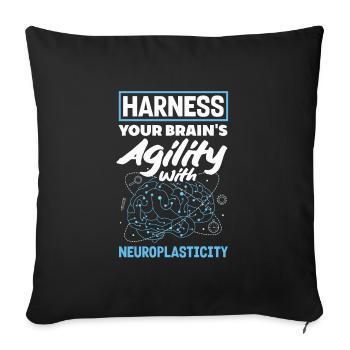 Unlock Your Brain's Potential Neuroplasticity - Sofakissenbezug 45 x 45 cm - Schwarz - Vorne