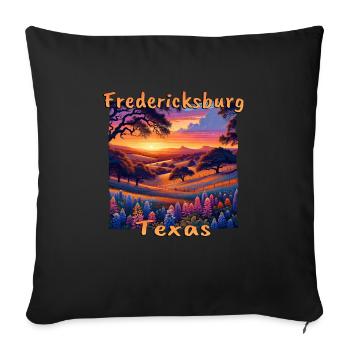 Sunset in Fredericksburg: Deutsche Community - Sofakissenbezug 45 x 45 cm - Schwarz - Vorne