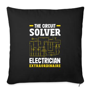 Circuit Wizards Expert Electrician Making - Sofakissenbezug 45 x 45 cm - Schwarz - Vorne