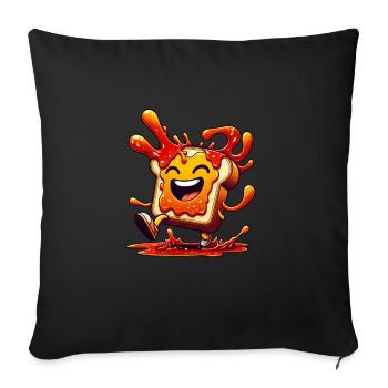 Jam Toast Delicious Breakfast - Sofa pillowcase 17,3'' x 17,3'' (45 x 45 cm) - black - Front