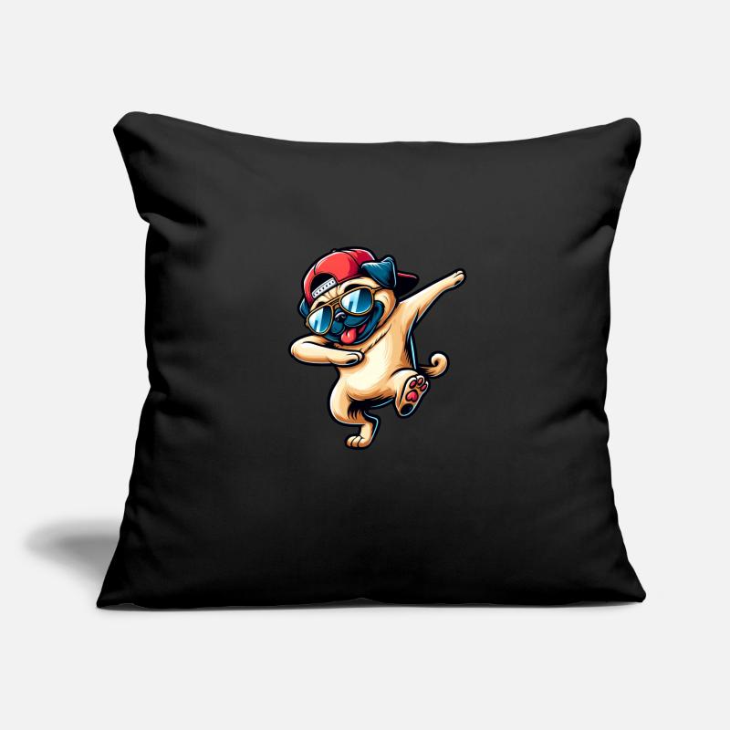Tanzender Mops Dabbing Pose Stylisch Sofakissenbezug 45 x 45 cm