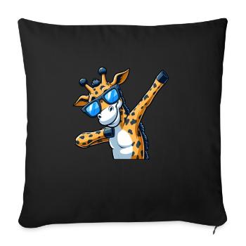 Cool zebra with sunglasses: dabbing style - Sofa pillowcase 17,3'' x 17,3'' (45 x 45 cm) - black - Front