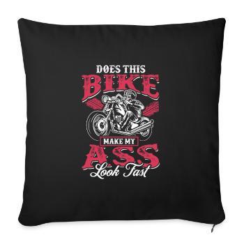 Does This Bike Vintage Motorcycle Club Enthusiast - Sofa pillowcase 17,3'' x 17,3'' (45 x 45 cm) - black - Front