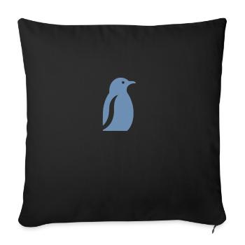 Penguin South Pole Silhouette Minimalist - Sofa pillowcase 17,3'' x 17,3'' (45 x 45 cm) - black - Front
