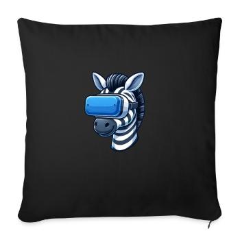Cool Zebra VR Gamer - Sofa pillowcase 17,3'' x 17,3'' (45 x 45 cm) - black - Front