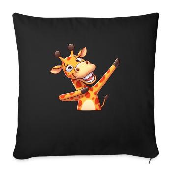 Cool Girafe Dabbing Dab Dance - Housse de coussin décorative 45 x 45 cm - noir - Devant