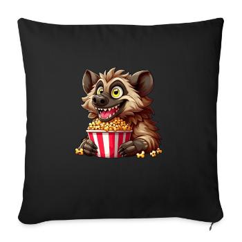 Soirée cinéma pop-corn Hyena Predator - Housse de coussin décorative 45 x 45 cm - noir - Devant